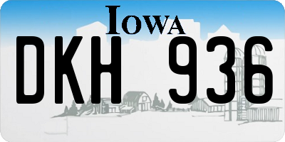 IA license plate DKH936