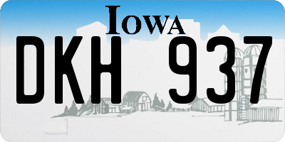 IA license plate DKH937