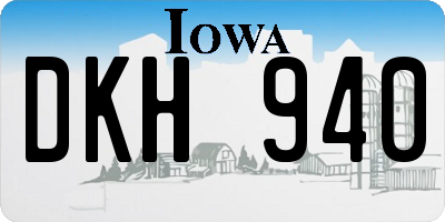IA license plate DKH940