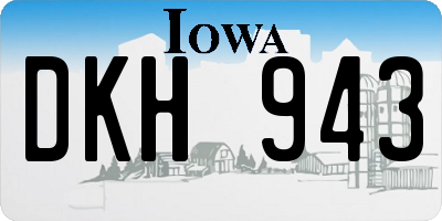 IA license plate DKH943