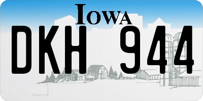 IA license plate DKH944