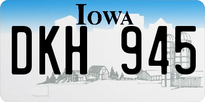IA license plate DKH945