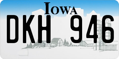IA license plate DKH946
