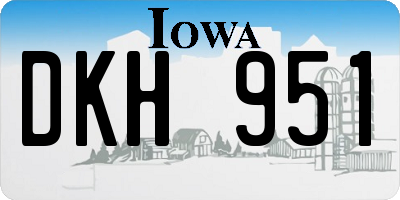 IA license plate DKH951