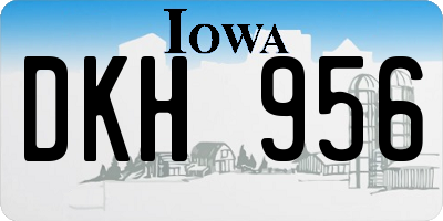 IA license plate DKH956