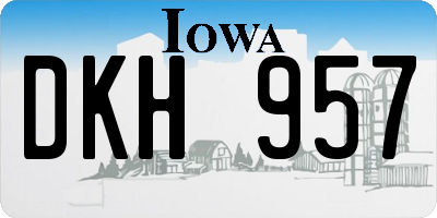 IA license plate DKH957