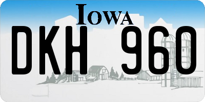 IA license plate DKH960