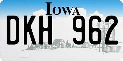 IA license plate DKH962