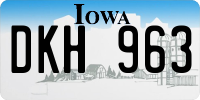 IA license plate DKH963