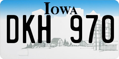 IA license plate DKH970