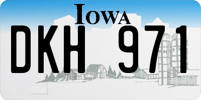 IA license plate DKH971