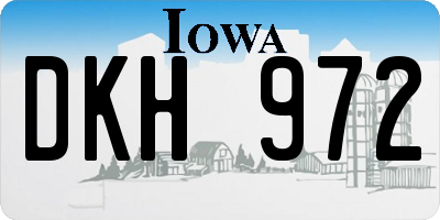 IA license plate DKH972