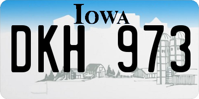 IA license plate DKH973