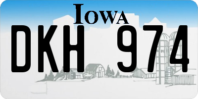 IA license plate DKH974