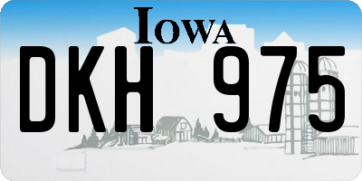 IA license plate DKH975