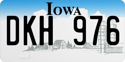 IA license plate DKH976