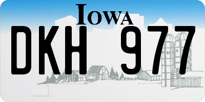 IA license plate DKH977