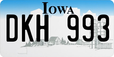 IA license plate DKH993