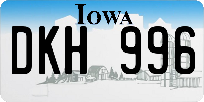 IA license plate DKH996