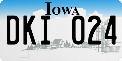 IA license plate DKI024