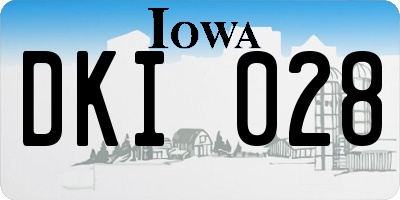 IA license plate DKI028