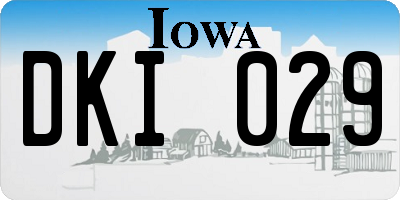 IA license plate DKI029