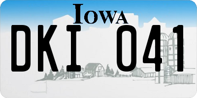 IA license plate DKI041