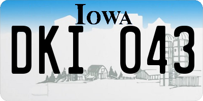 IA license plate DKI043