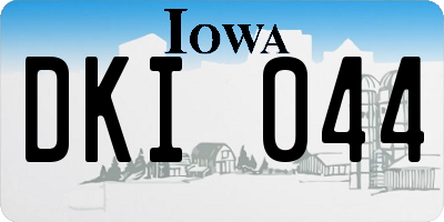 IA license plate DKI044