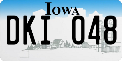 IA license plate DKI048