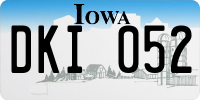 IA license plate DKI052
