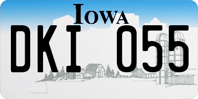 IA license plate DKI055