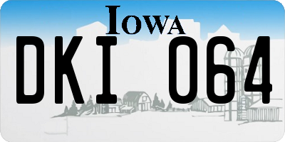 IA license plate DKI064