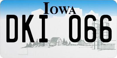 IA license plate DKI066