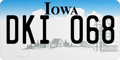 IA license plate DKI068