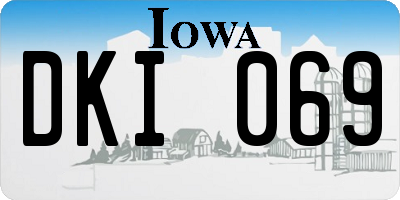 IA license plate DKI069