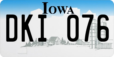 IA license plate DKI076