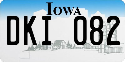 IA license plate DKI082