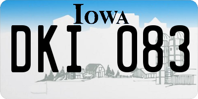 IA license plate DKI083