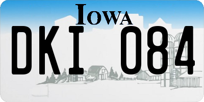 IA license plate DKI084