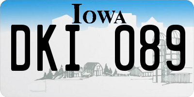IA license plate DKI089