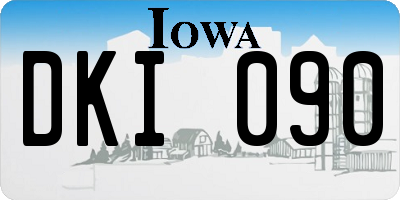 IA license plate DKI090