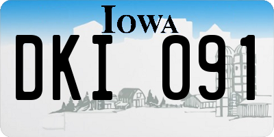 IA license plate DKI091