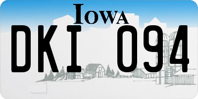 IA license plate DKI094