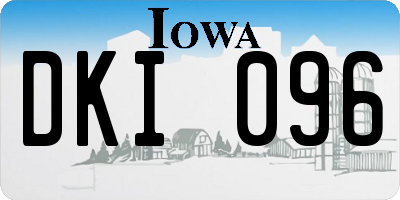 IA license plate DKI096