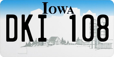 IA license plate DKI108