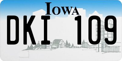 IA license plate DKI109