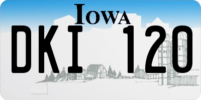 IA license plate DKI120