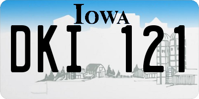 IA license plate DKI121