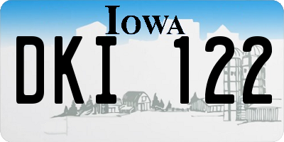 IA license plate DKI122